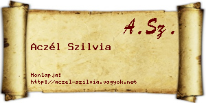 Aczél Szilvia névjegykártya