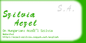 szilvia aczel business card